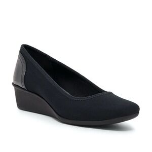 New Anne Klein Wisher Sport Wedges Black Size 7